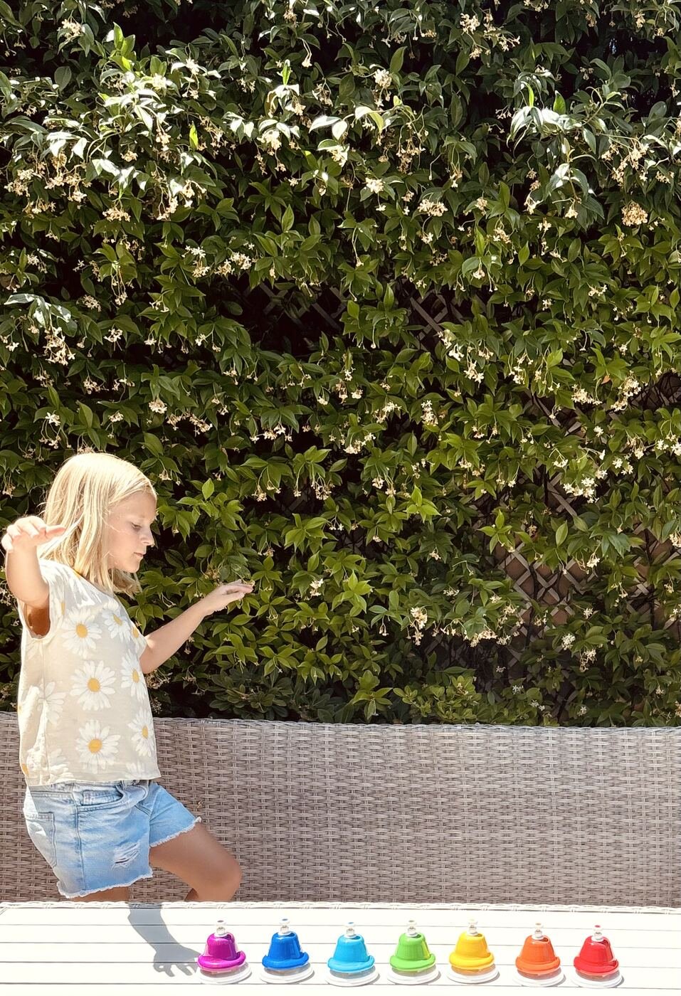Girl walking outdoors